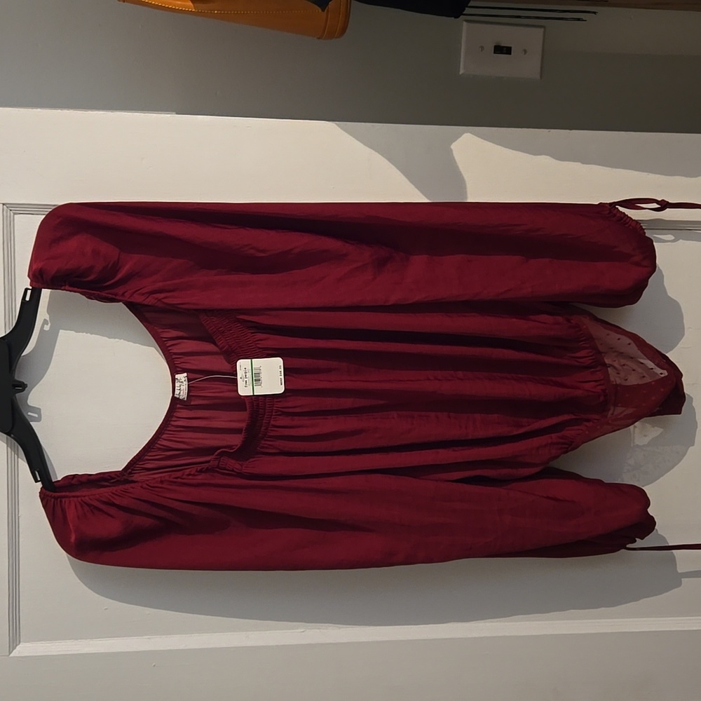 NWT Free People Balloon Sleeve Bodysuit